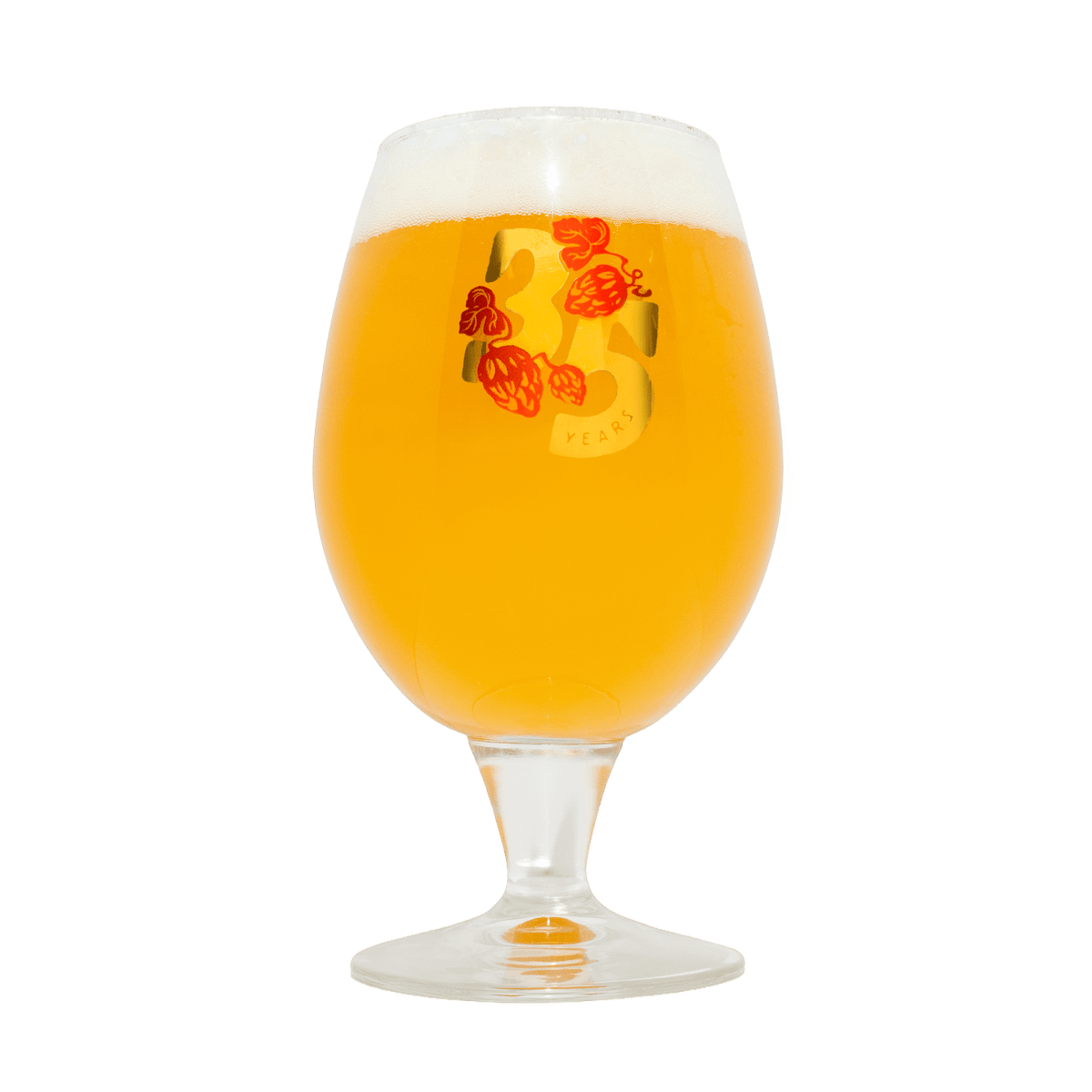 New Belgium 2026 35th anniversary globe glass