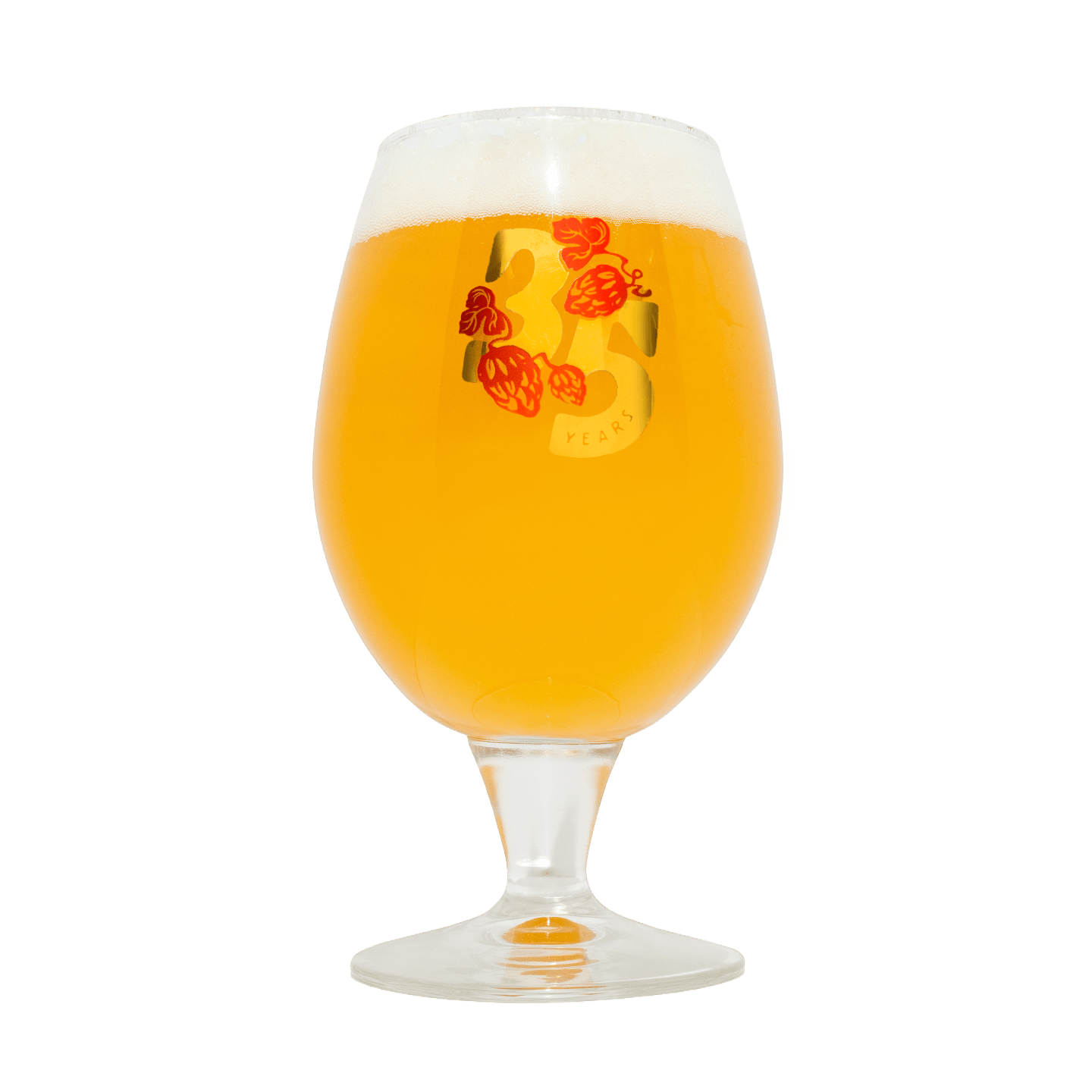 New Belgium 2026 35th anniversary globe glass