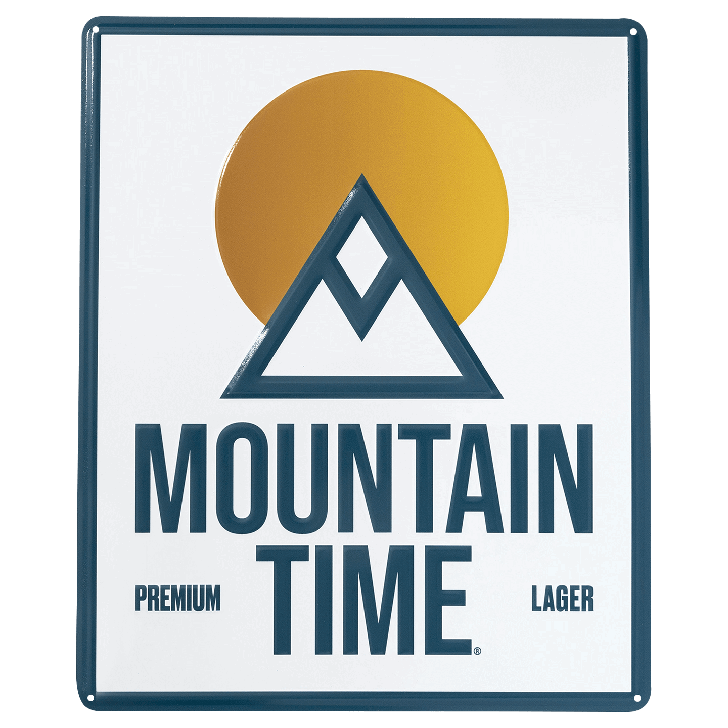 New Belgium Mountain Time metal tacker sign