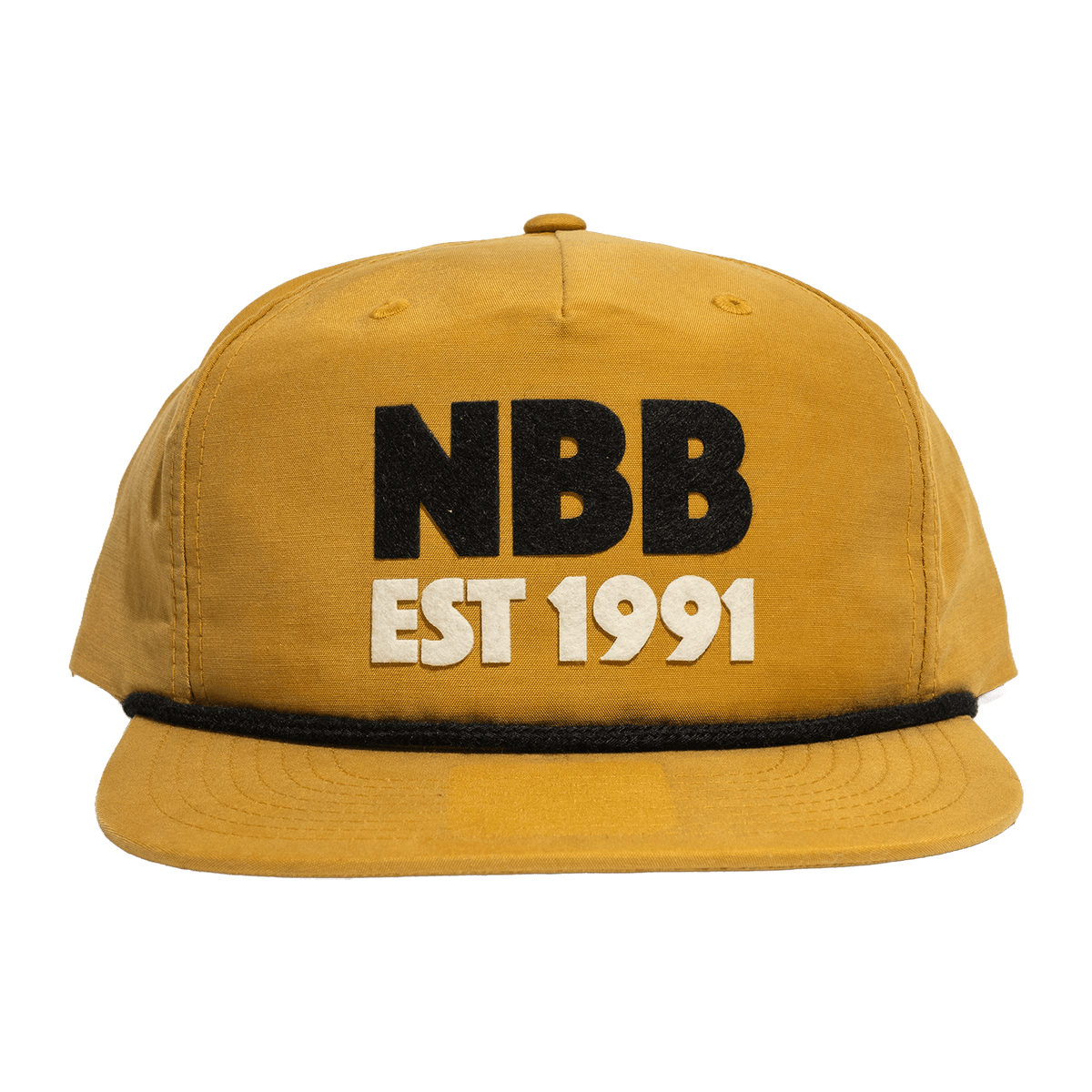 New Belgium yellow rope hat, front view