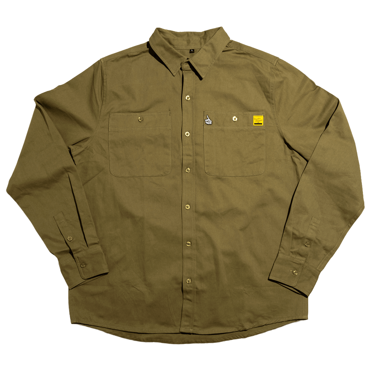 Voodoo Ranger long sleeve work shirt new belgium, army green, front view