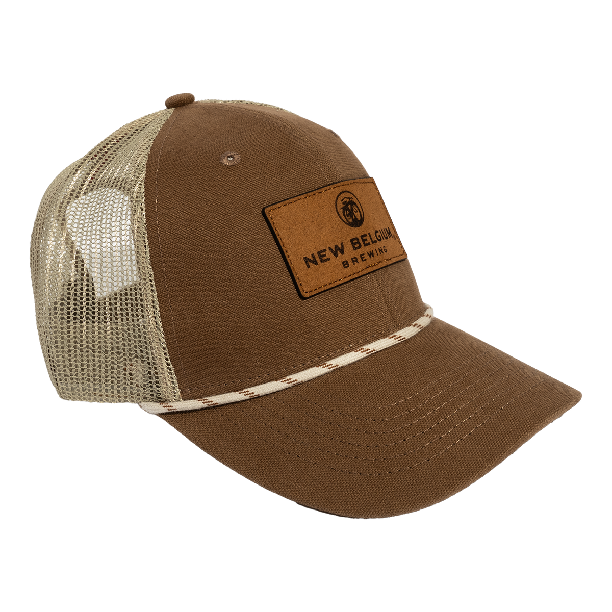New Belgium Brown Canvas Rope Hat