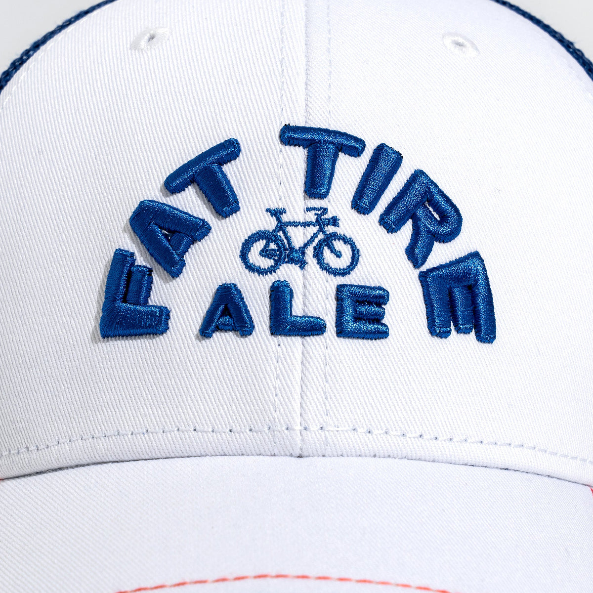 Fat Tire White and Blue Hat