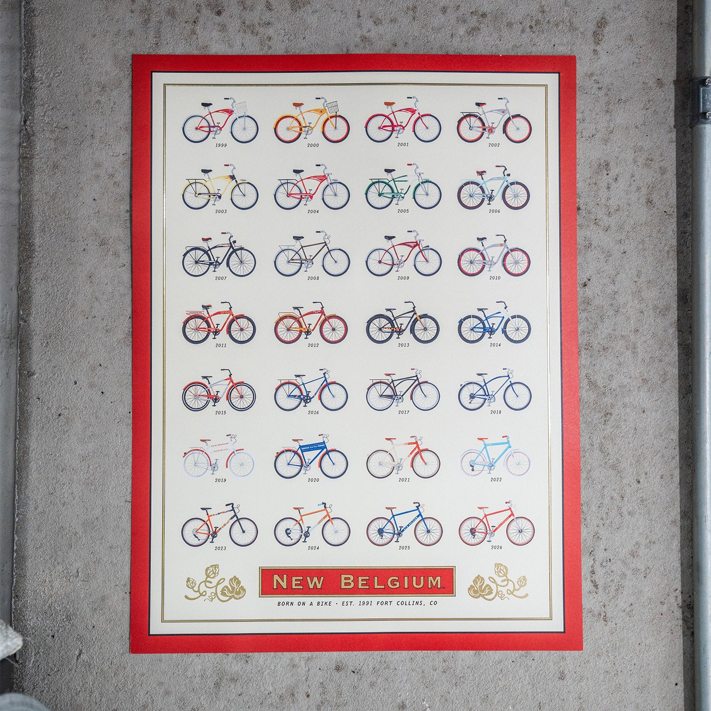 New Belgium 35th Anniversary Bike Poster