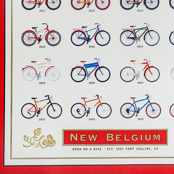 New Belgium 35th Anniversary Bike Poster