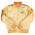 Kirin Gold Satin Bomber Jacket