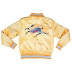 Kirin Gold Satin Bomber Jacket