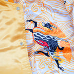 Kirin Gold Satin Bomber Jacket