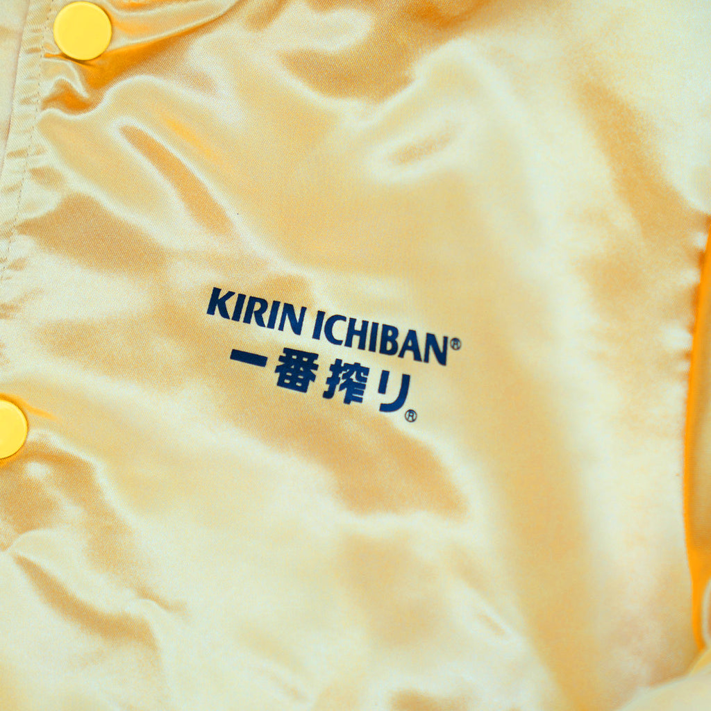 Kirin Gold Satin Bomber Jacket