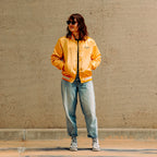 Kirin Gold Satin Bomber Jacket
