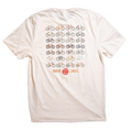 New Belgium 35th Anniversary Bike T-Shirt featuring a lineup of iconic cruiser bike designs