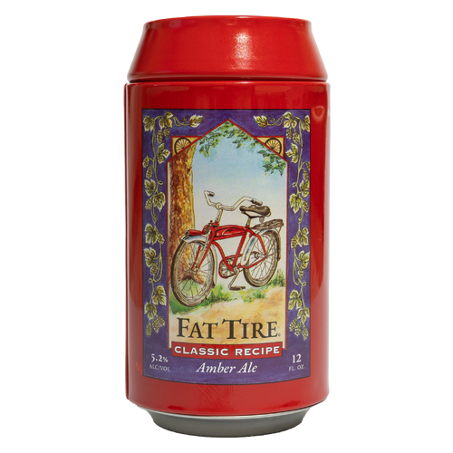 new belgium fat tire stash can front view