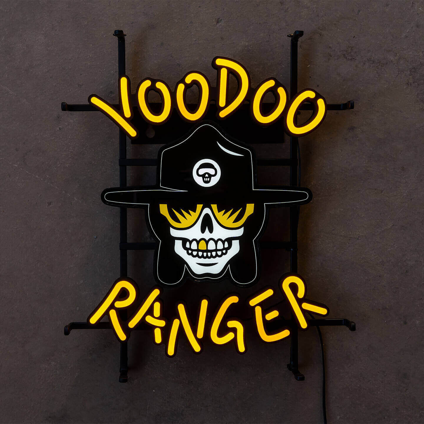 LED sign shown on a concrete background